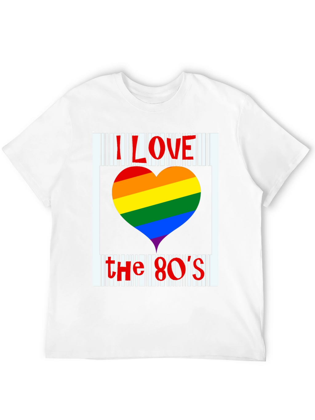I Love the 80s Rainbow Heart T-Shirt
