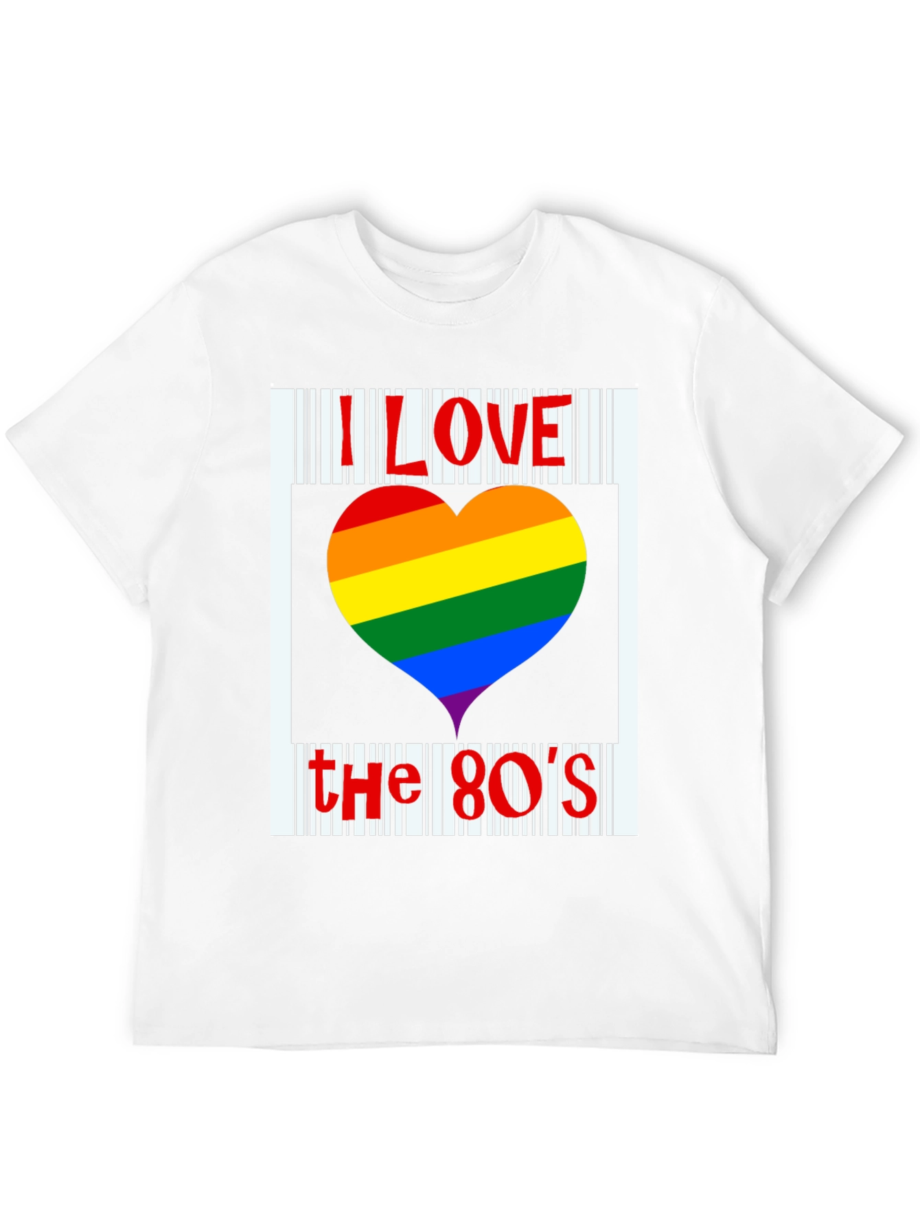 I Love the 80s Rainbow Heart T-Shirt