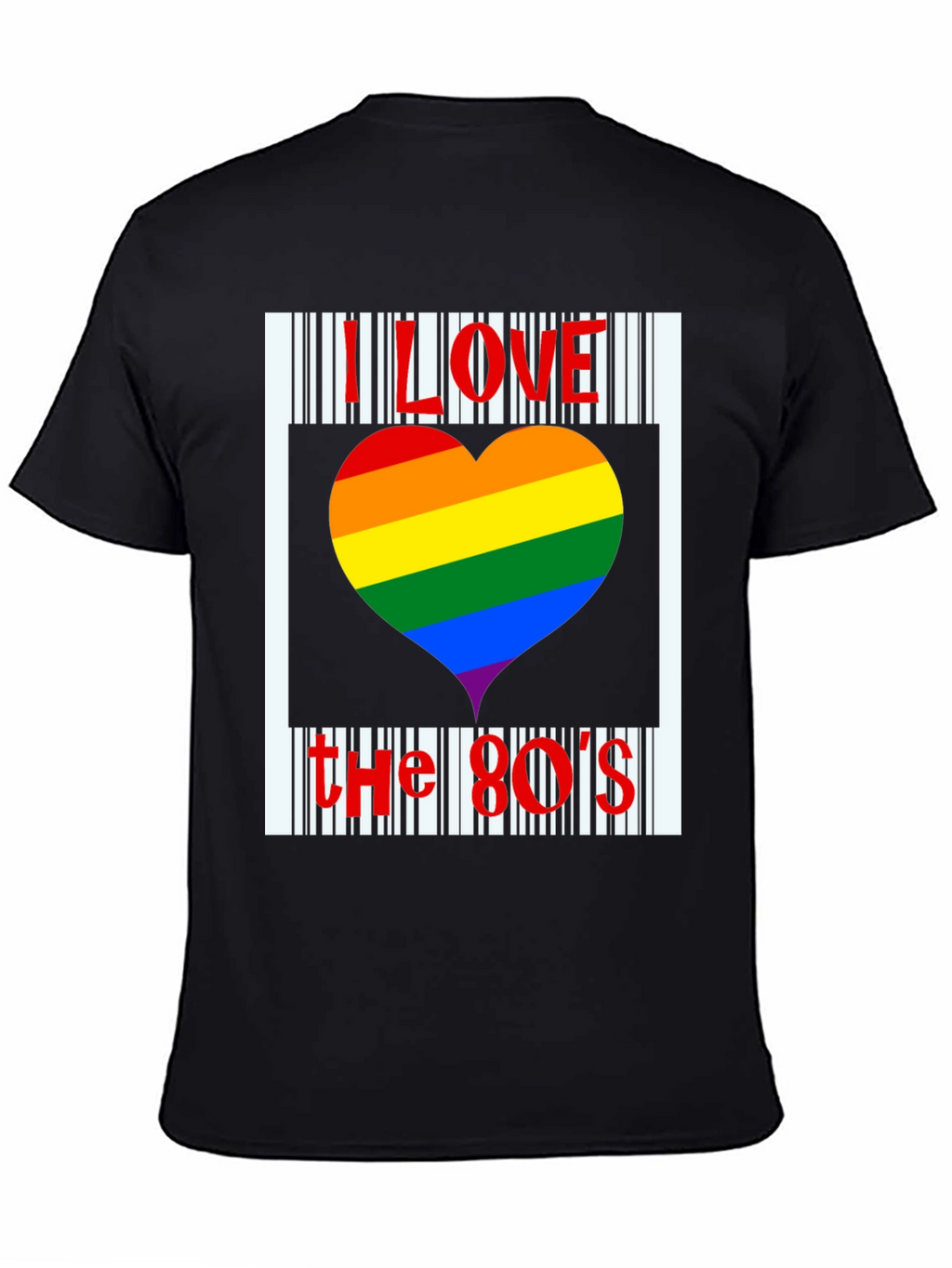 I Love the 80s Rainbow Heart T-Shirt