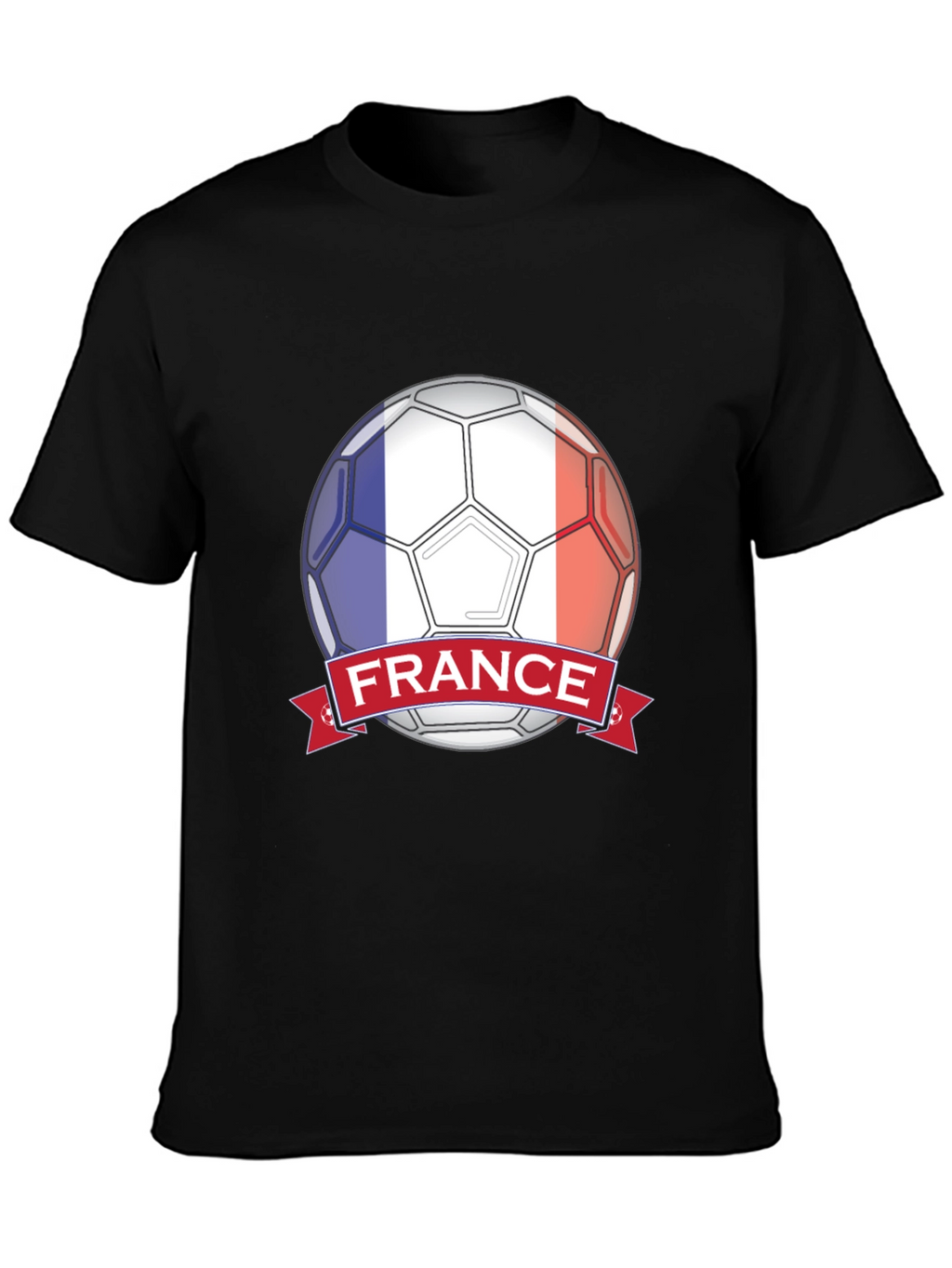France Soccer Ball T-Shirt - Black Graphic Tee