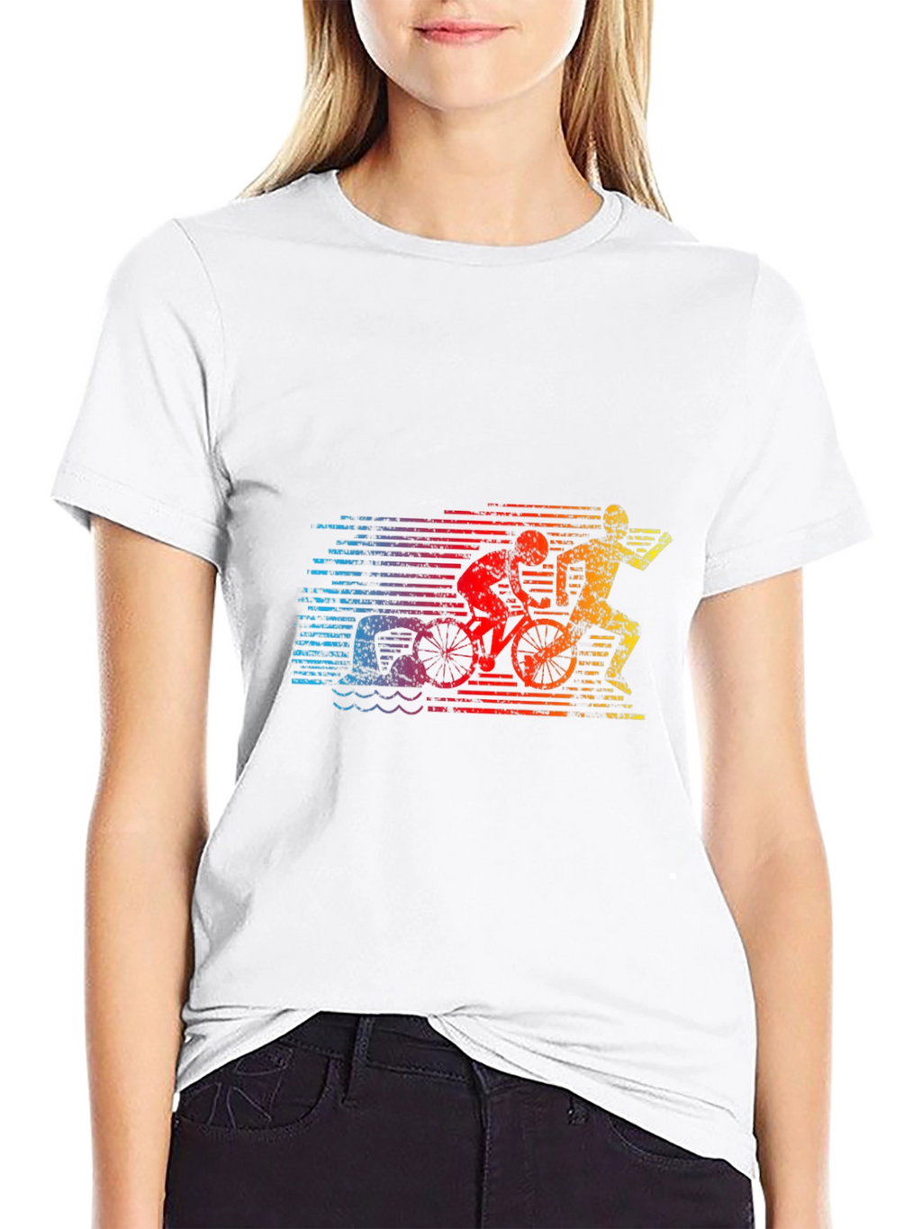 Triathlon Graphic Tee - Swim Bike Run T-Shirt