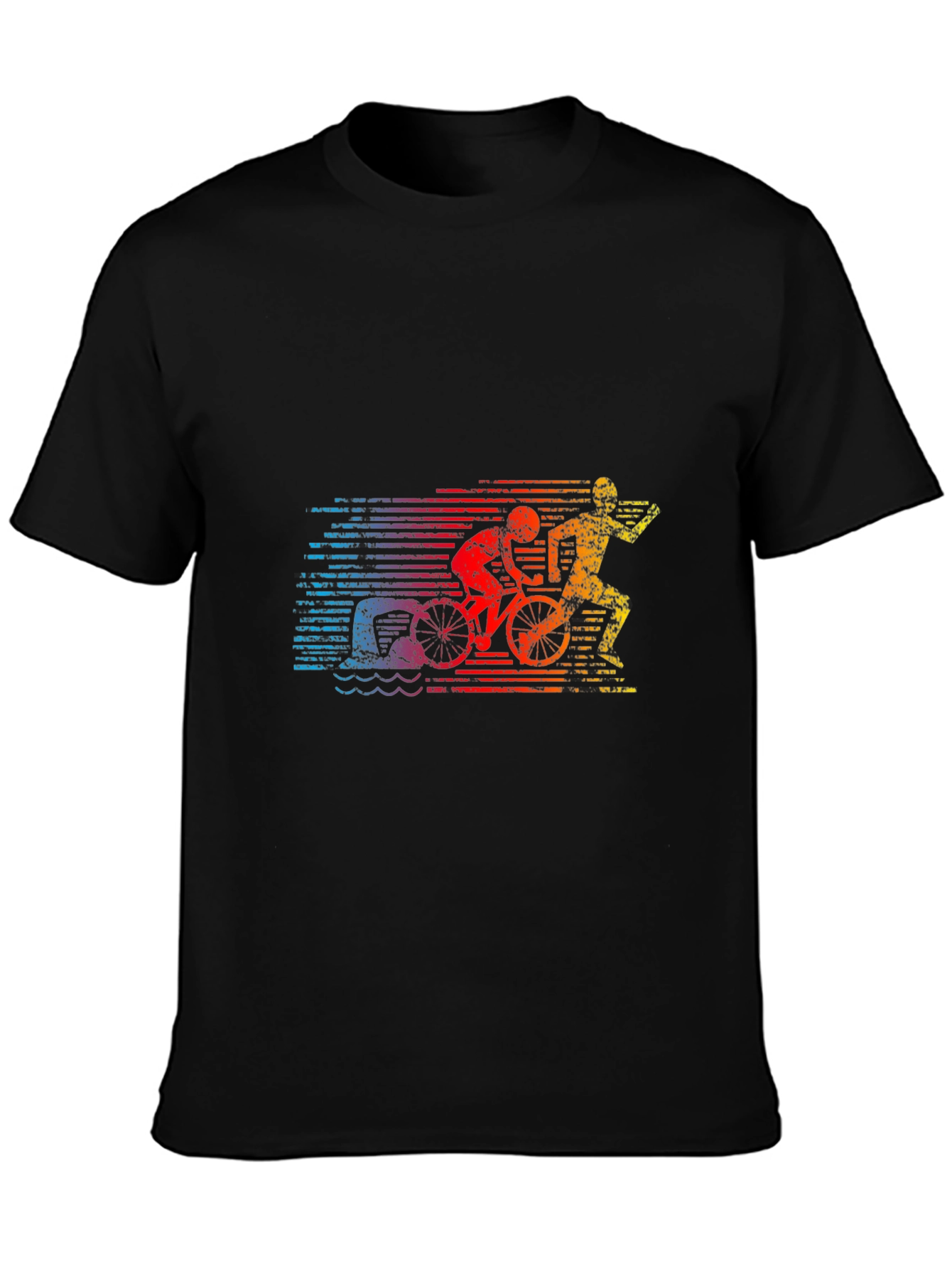 Triathlon Graphic Tee - Swim Bike Run T-Shirt