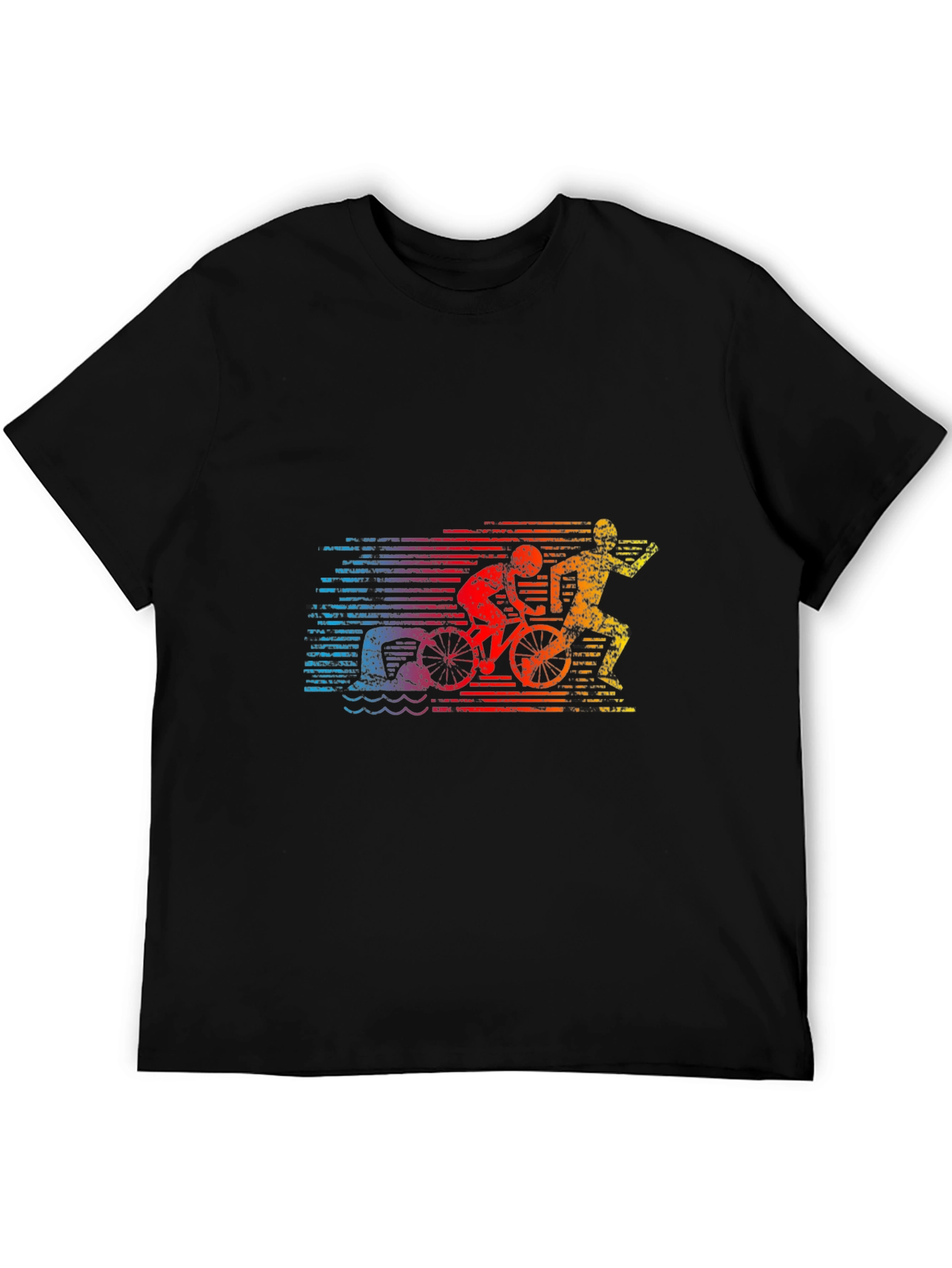 Triathlon Graphic Tee - Swim Bike Run T-Shirt