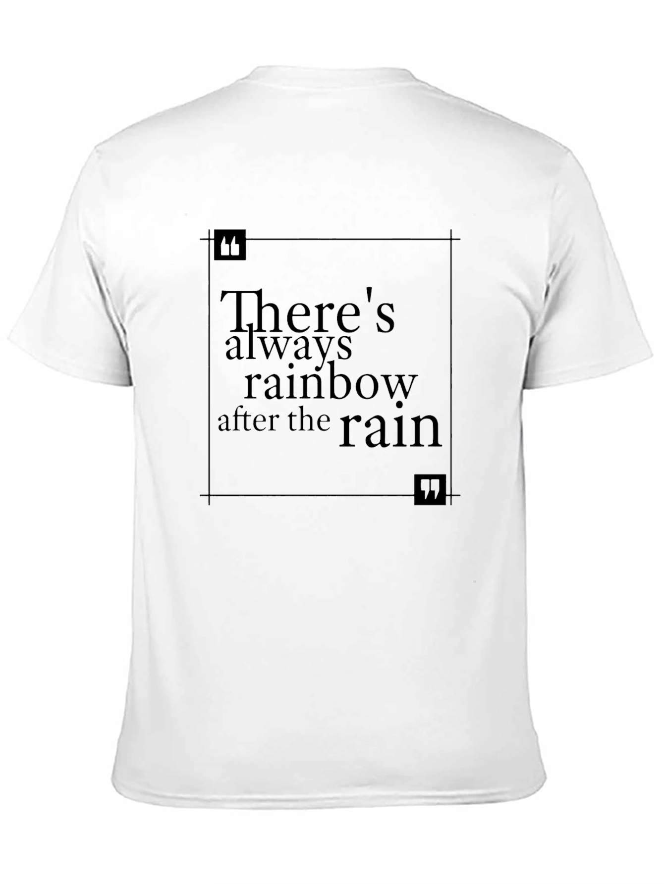 Rainbow After Rain Black T-Shirt - Inspirational Quote Tee