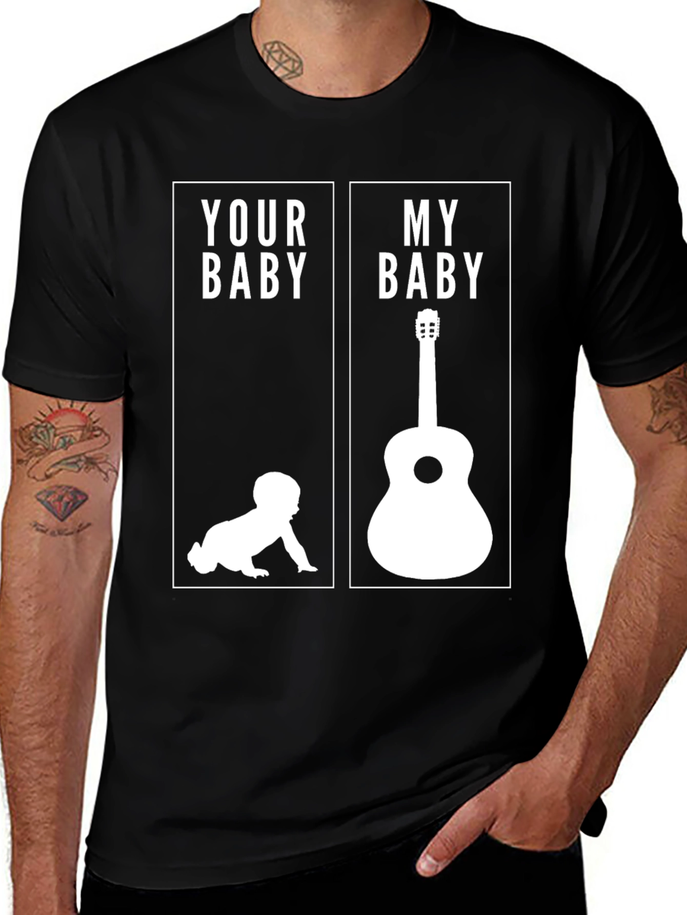 Funny Your Baby My Baby Guitar T-Shirt