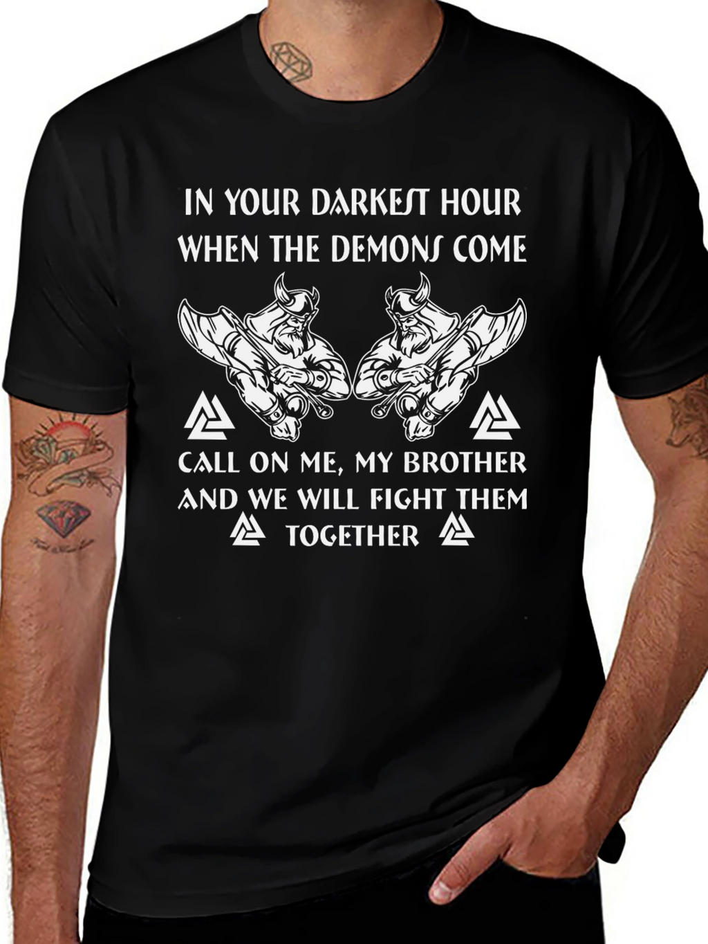 Viking Brothers Graphic T-Shirt - Fight Together