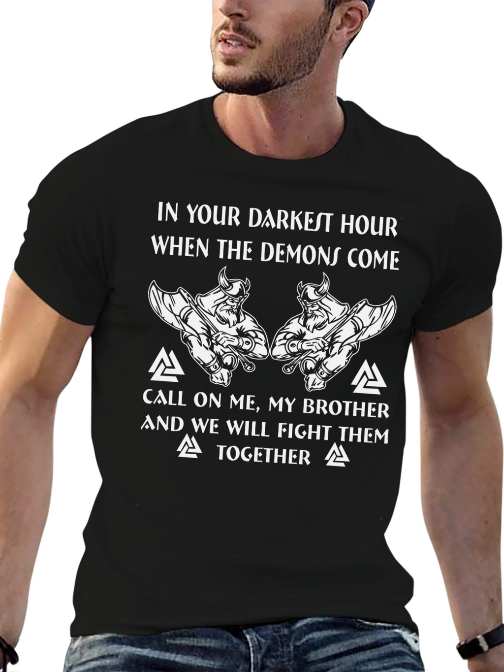 Viking Brothers Graphic T-Shirt - Fight Together
