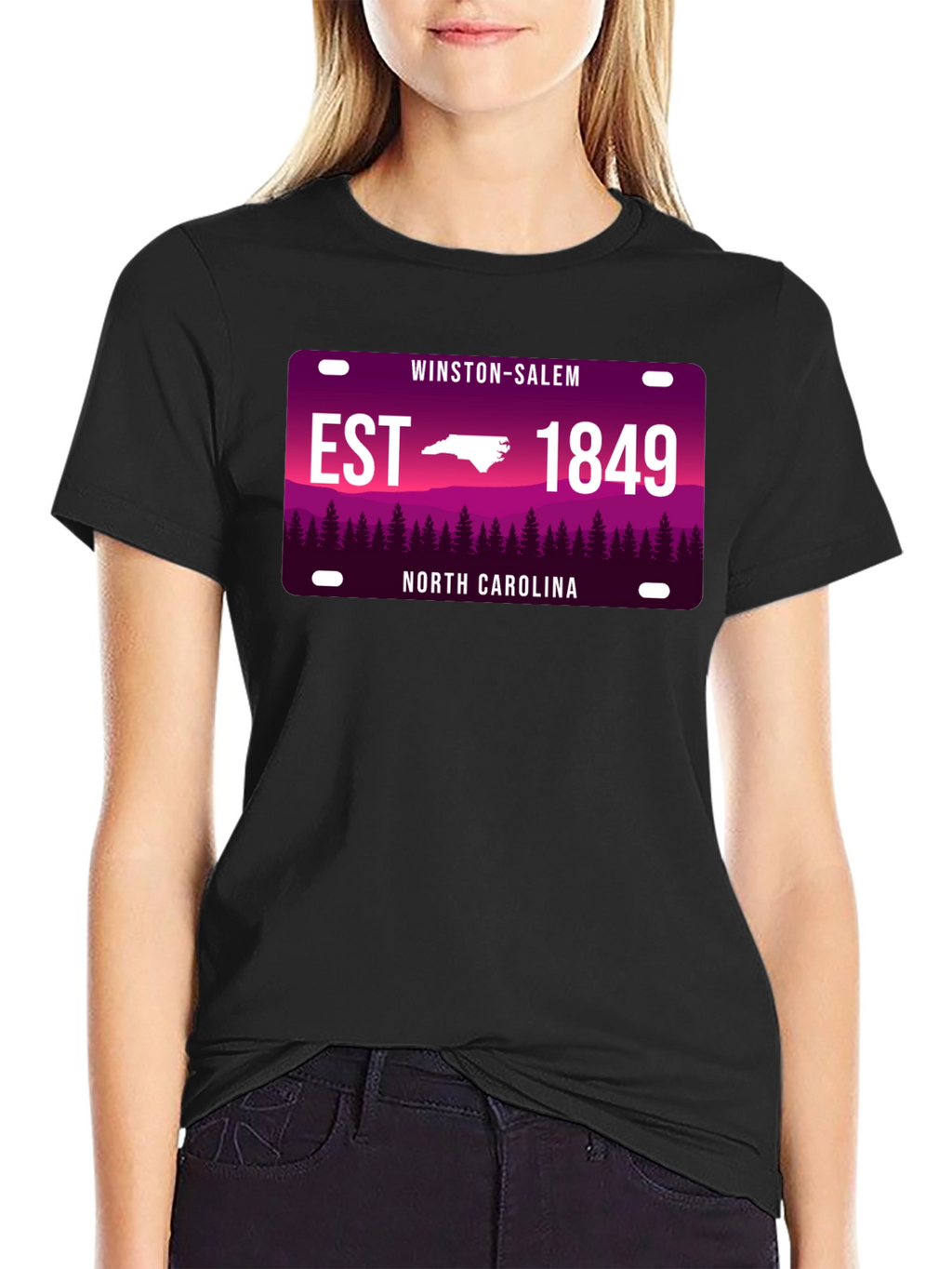 Winston-Salem North Carolina Black T-Shirt