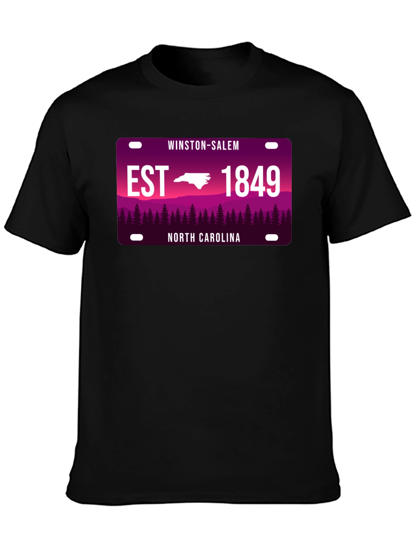Winston-Salem North Carolina Black T-Shirt