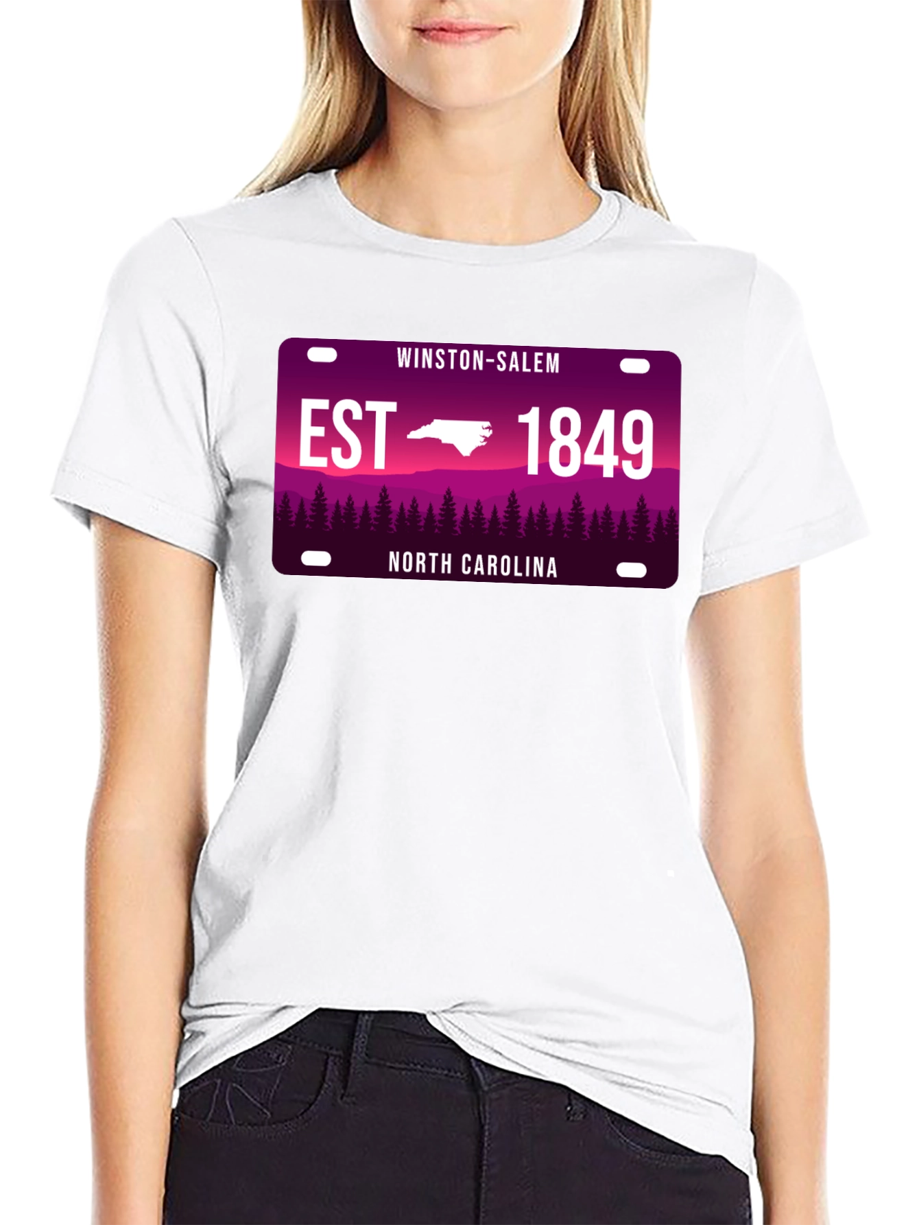 Winston-Salem North Carolina Black T-Shirt