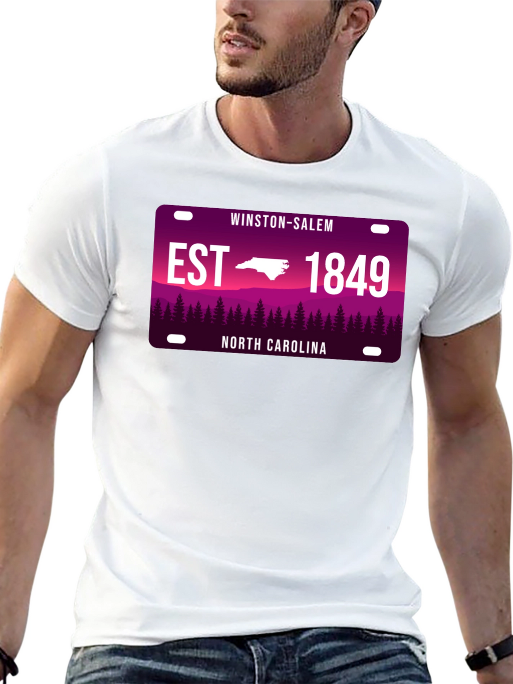 Winston-Salem North Carolina Black T-Shirt