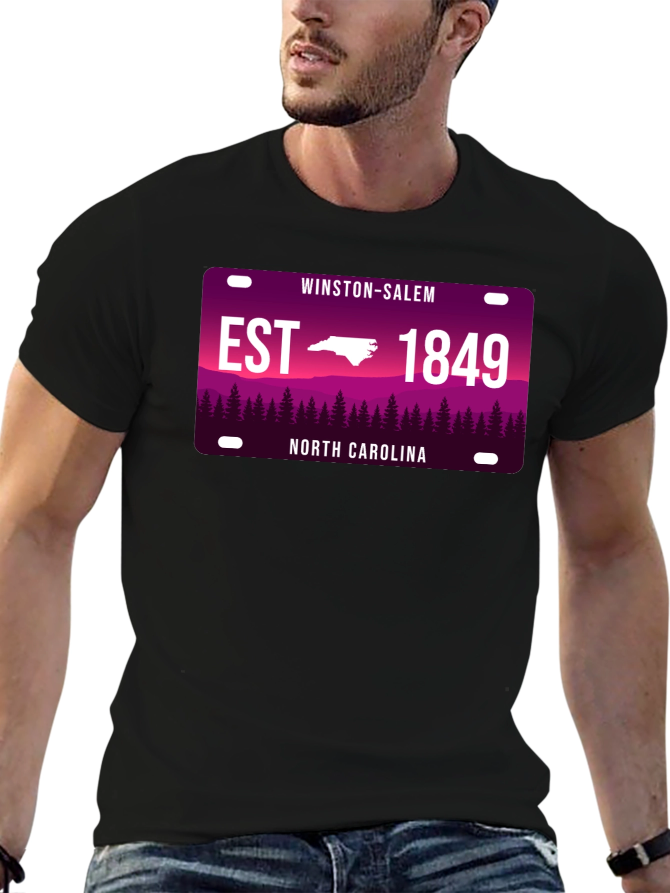 Winston-Salem North Carolina Black T-Shirt
