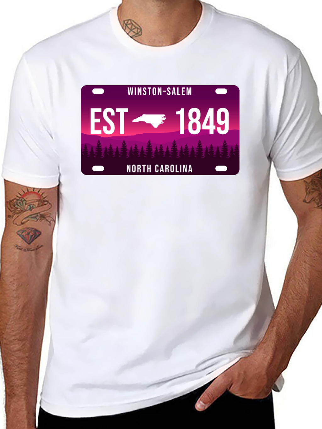 Winston-Salem North Carolina Black T-Shirt