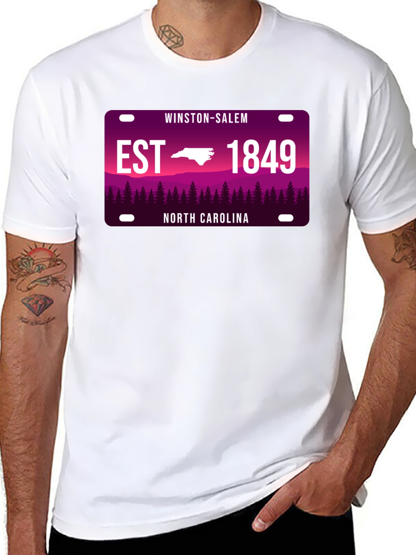 Winston-Salem North Carolina Black T-Shirt