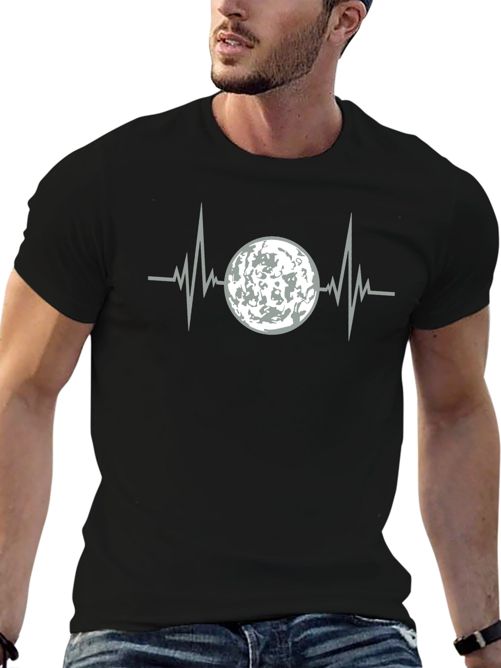 Moon Heartbeat T-Shirt - Unique Design