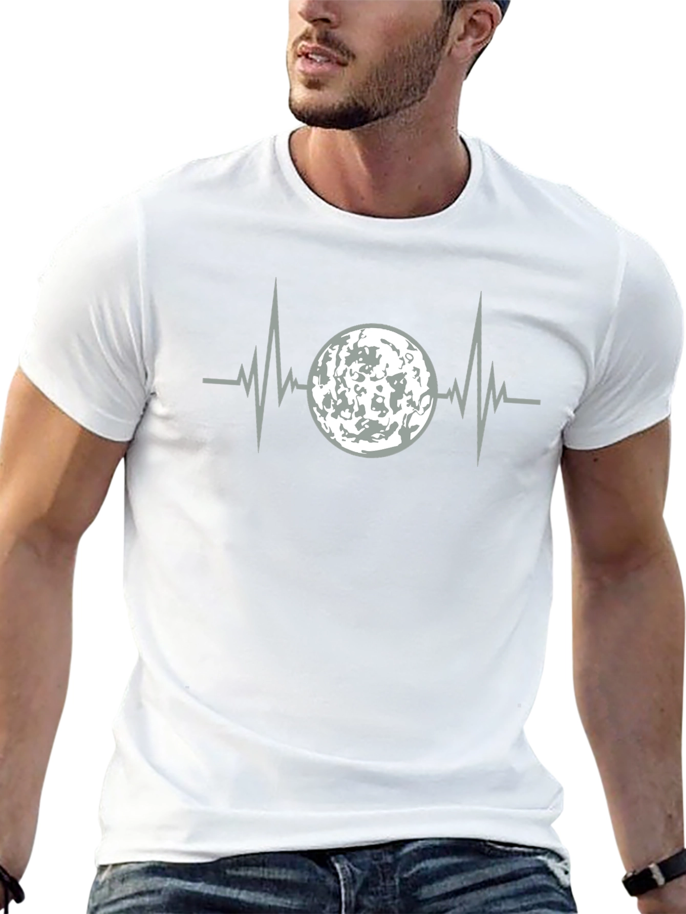 Moon Heartbeat T-Shirt - Unique Design