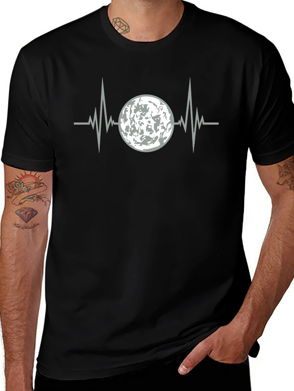 Moon Heartbeat T-Shirt - Unique Design