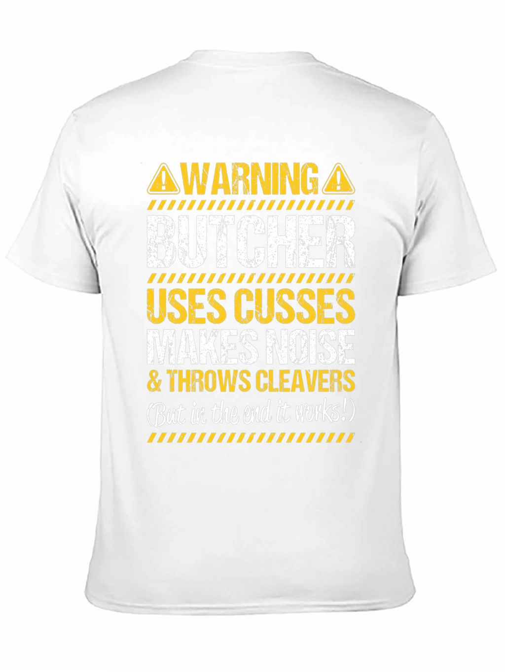 Warning Butcher Graphic T-Shirt - Funny Meat Cutter Tee