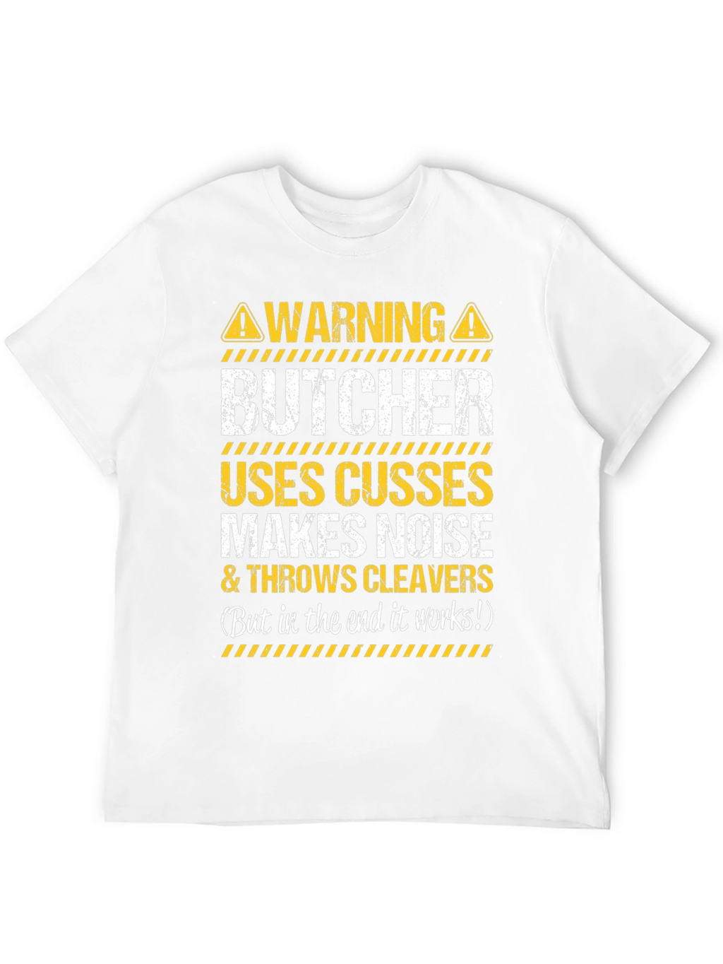 Warning Butcher Graphic T-Shirt - Funny Meat Cutter Tee