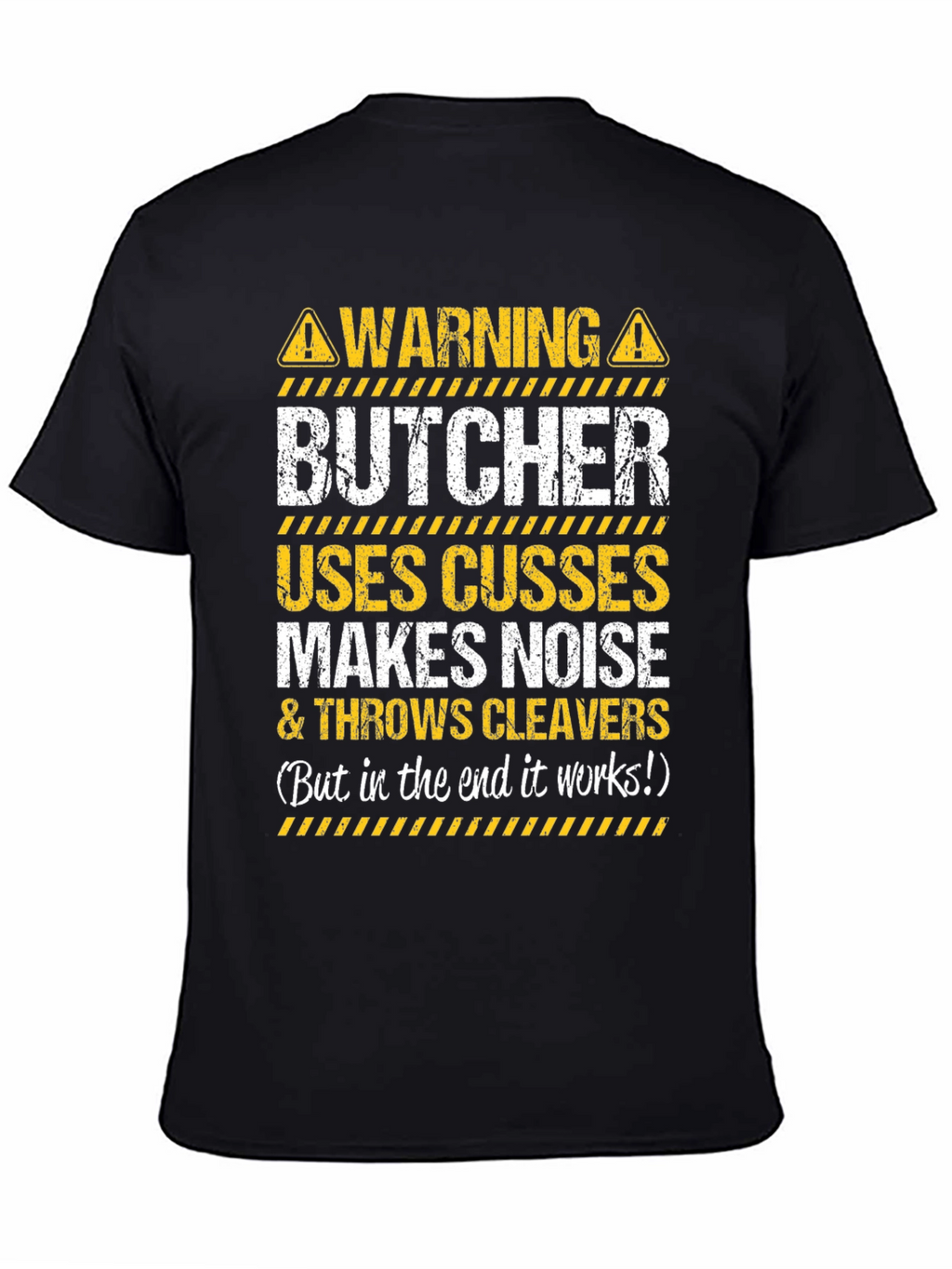 Warning Butcher Graphic T-Shirt - Funny Meat Cutter Tee