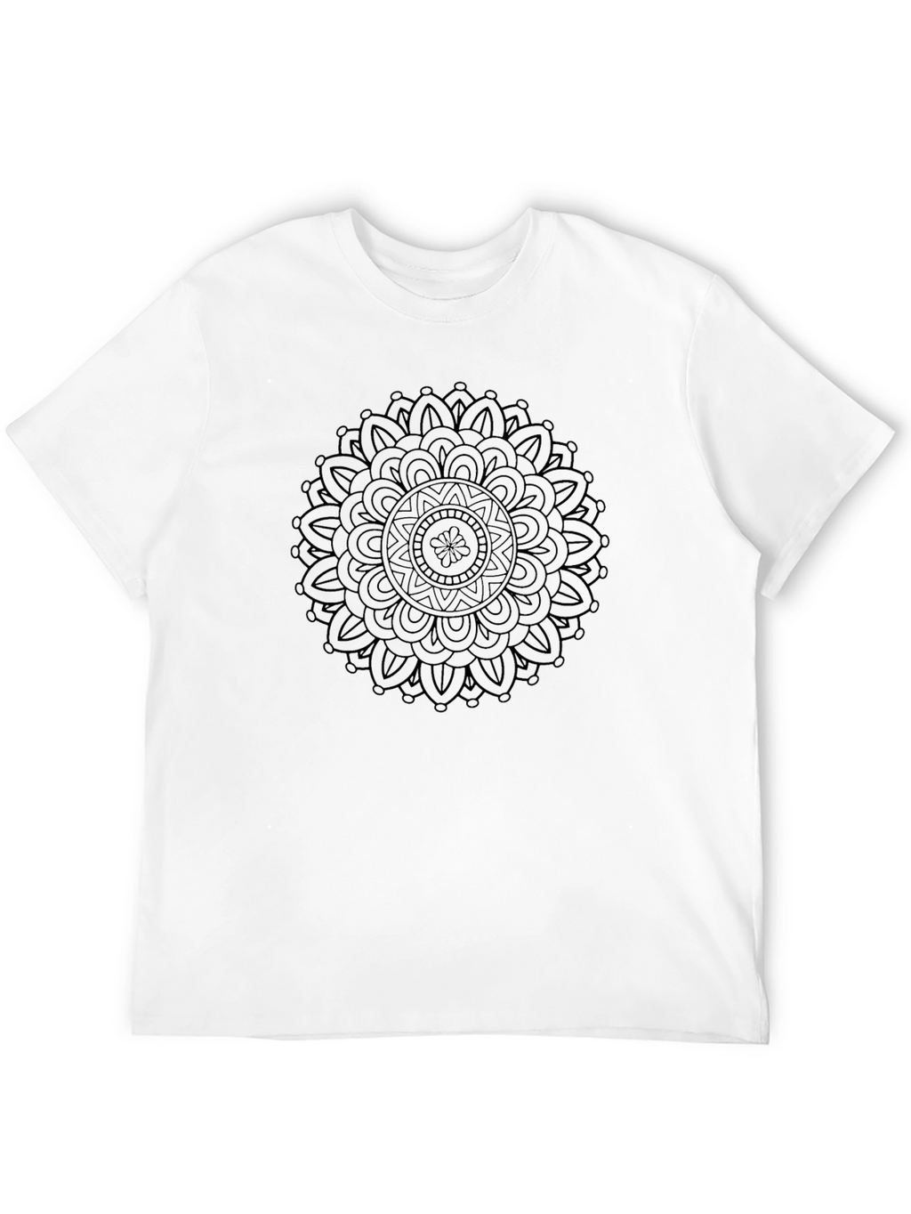 Mandala Print Black T-Shirt - Modern Style