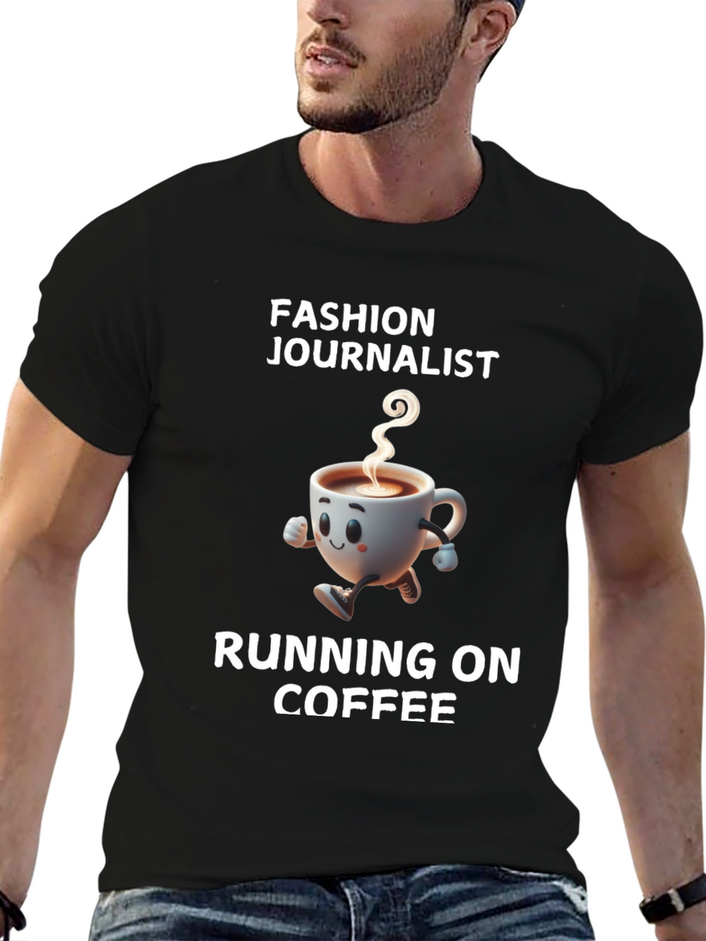 Fashion Journalist Running on Coffee T-Shirt