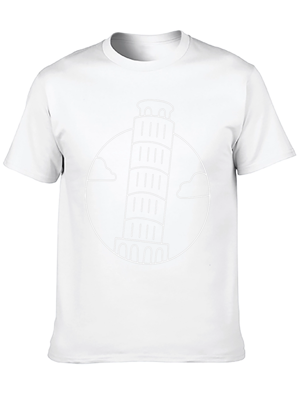 Leaning Tower of Pisa Graphic Tee - Black