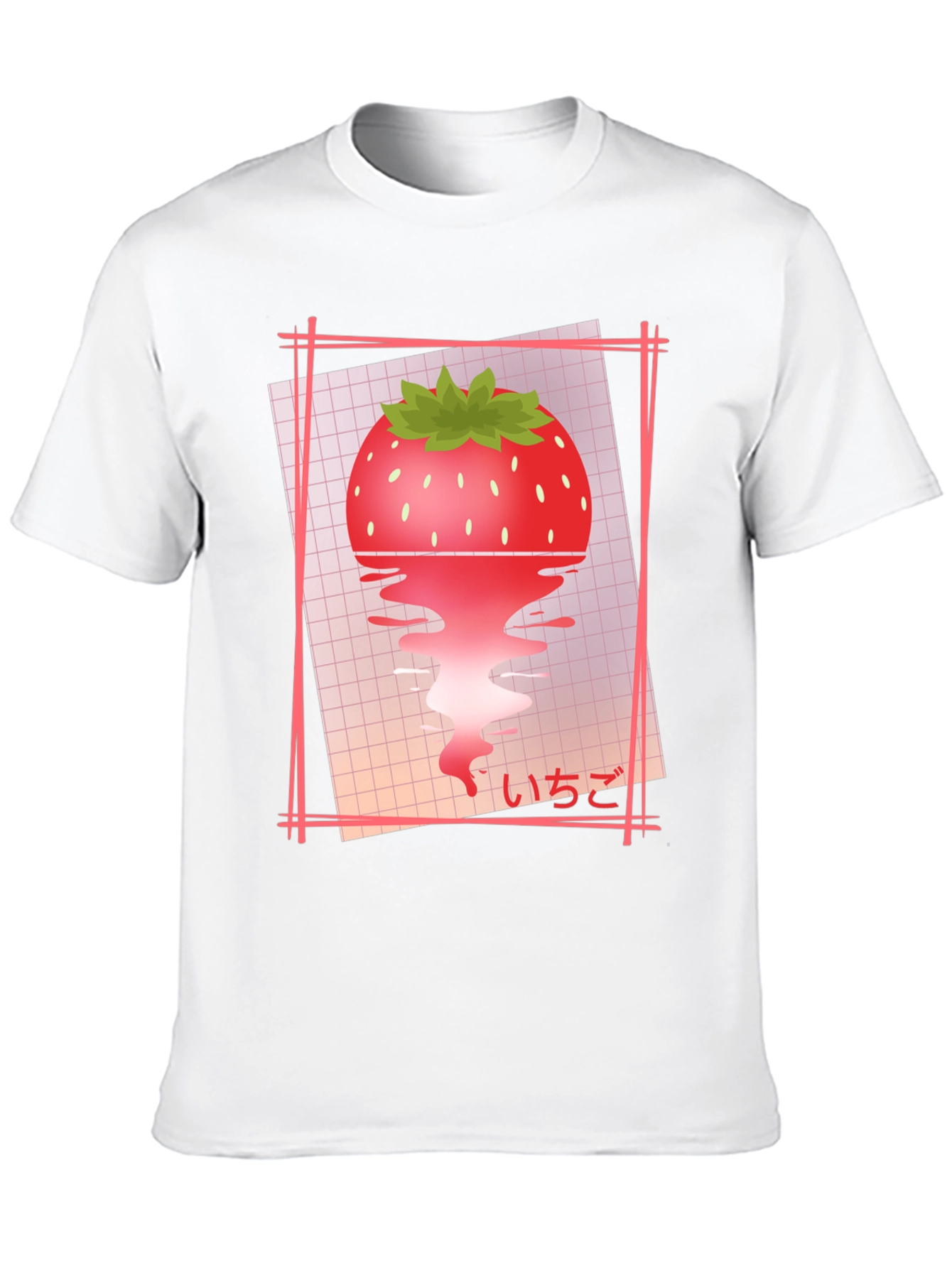 Strawberry Vaporwave T-Shirt - Black