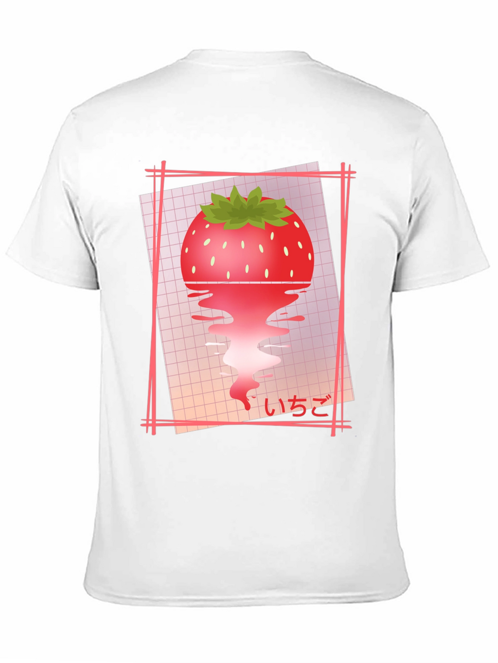 Strawberry Vaporwave T-Shirt - Black