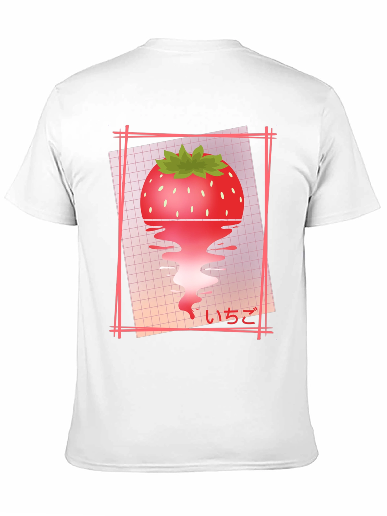 Strawberry Vaporwave T-Shirt - Black