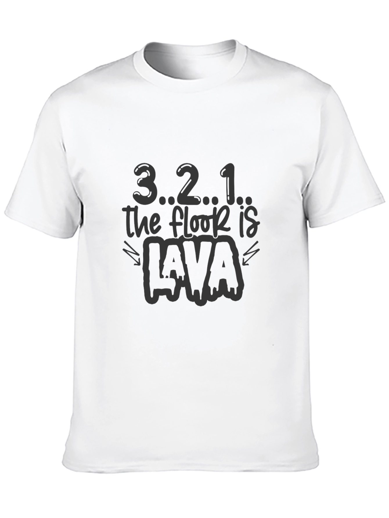 321 The Floor Is Lava Black T-Shirt