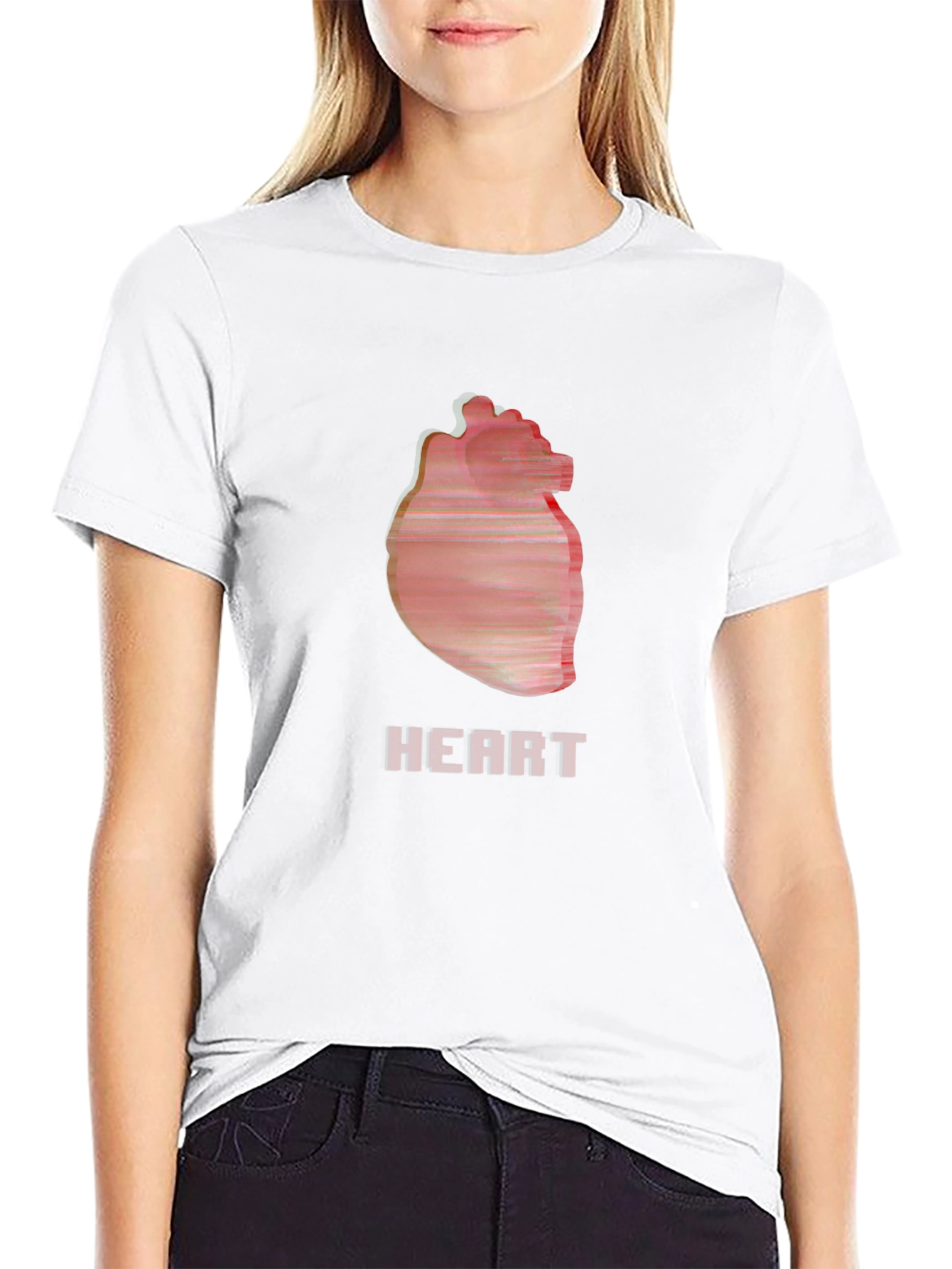 Heart Graphic Black T-Shirt