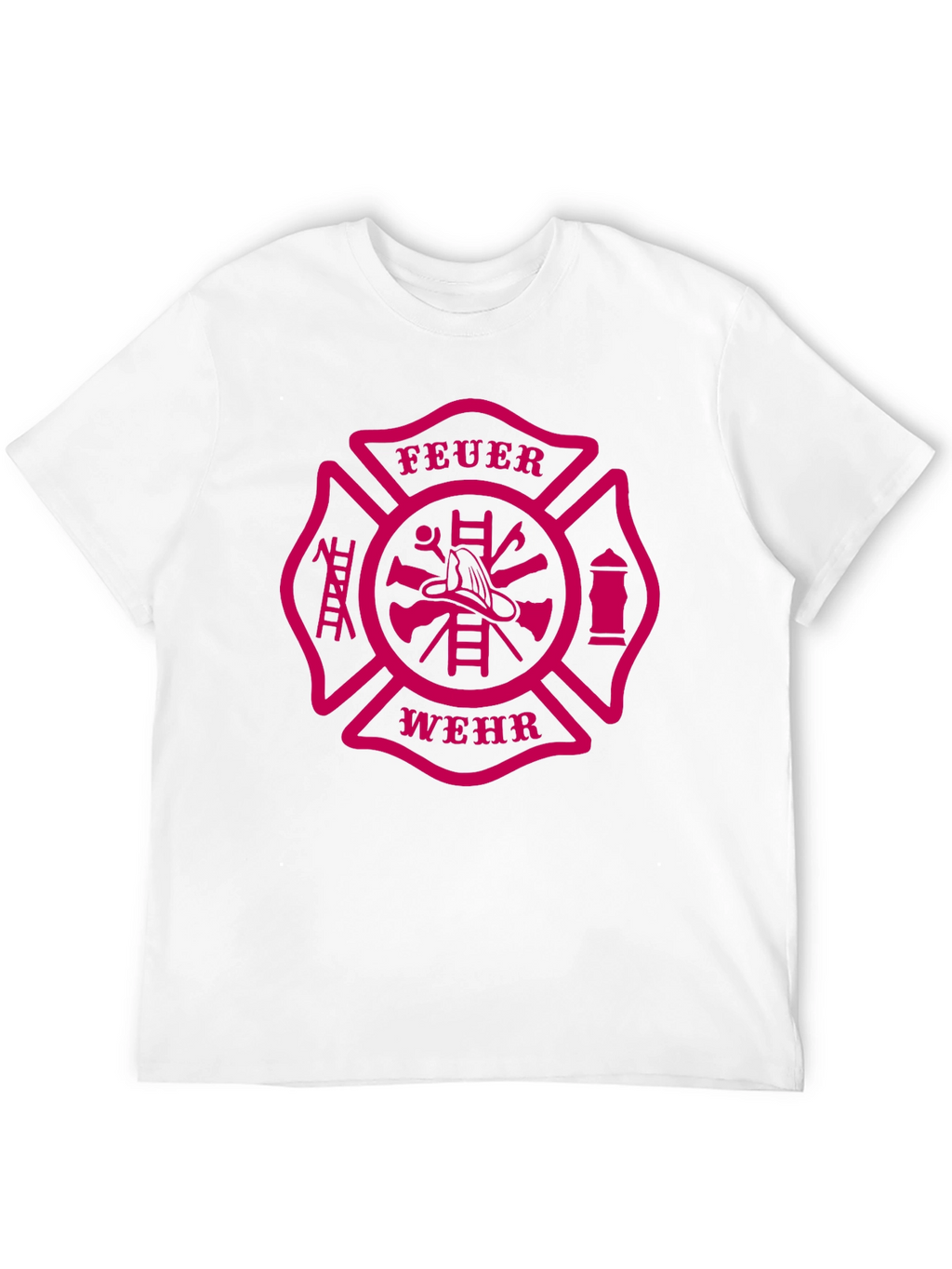 Feuerwehr Firefighter Maltese Cross Graphic T-Shirt