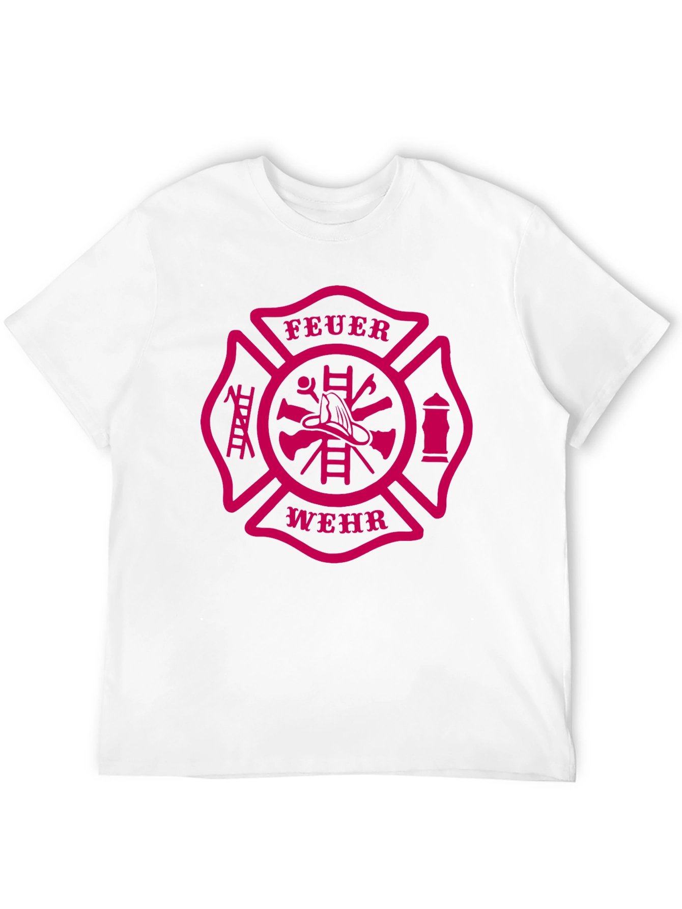 Feuerwehr Firefighter Maltese Cross Graphic T-Shirt