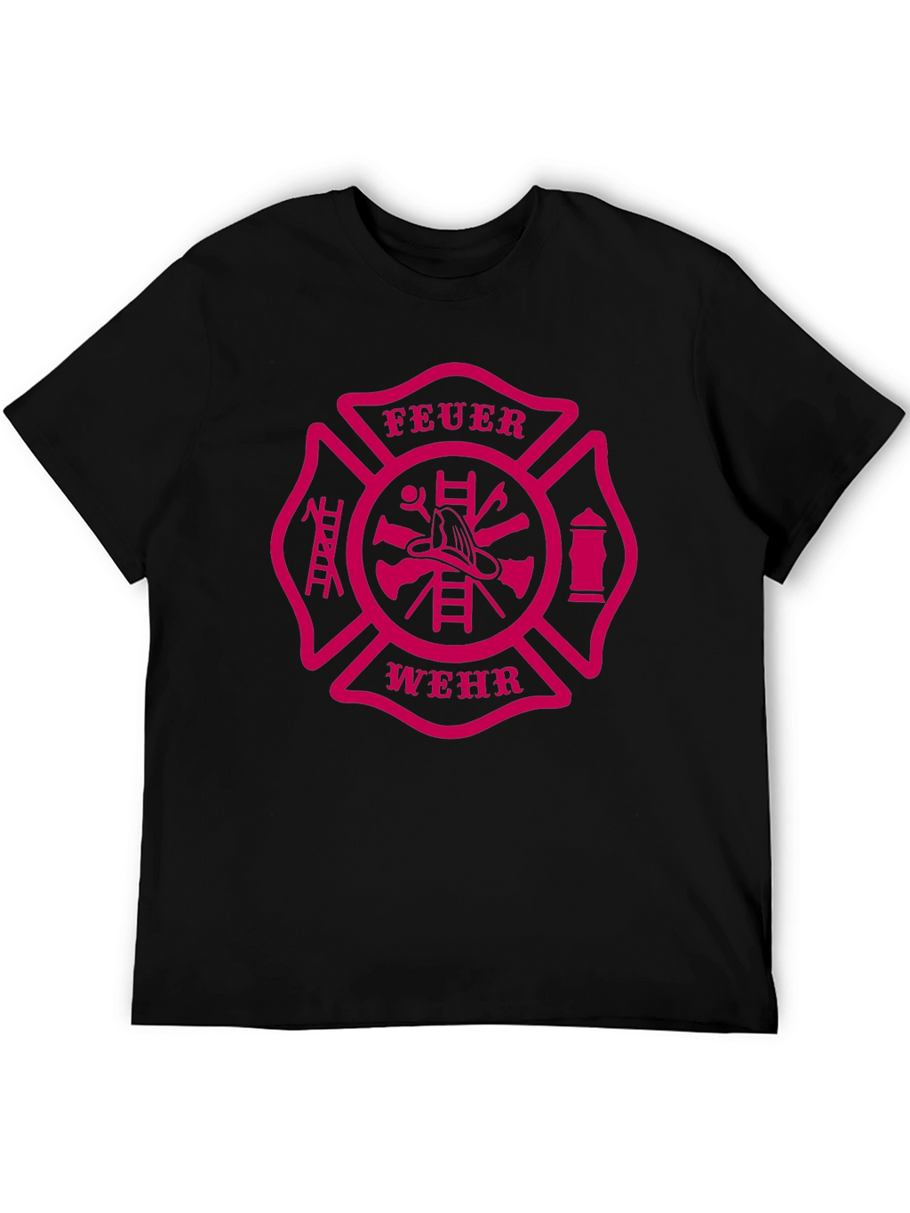 Feuerwehr Firefighter Maltese Cross Graphic T-Shirt