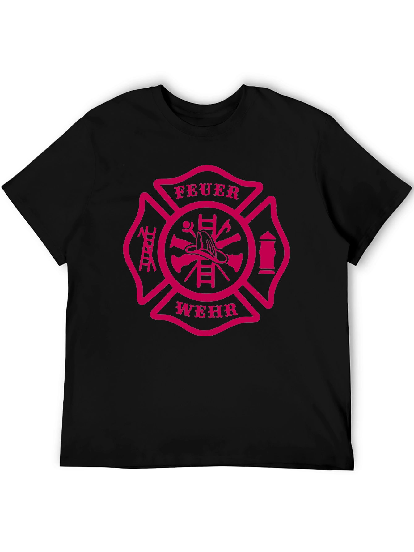 Feuerwehr Firefighter Maltese Cross Graphic T-Shirt