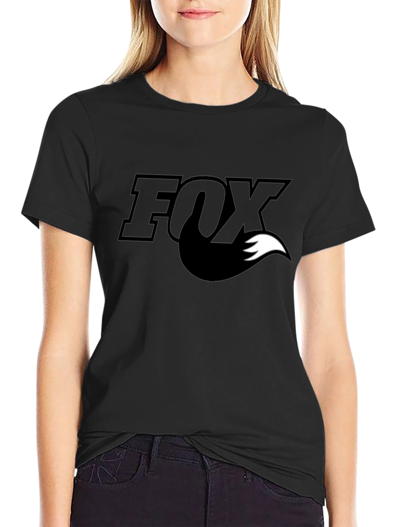 Black FOX Racing Logo T-Shirt - Sporty Casual Wear