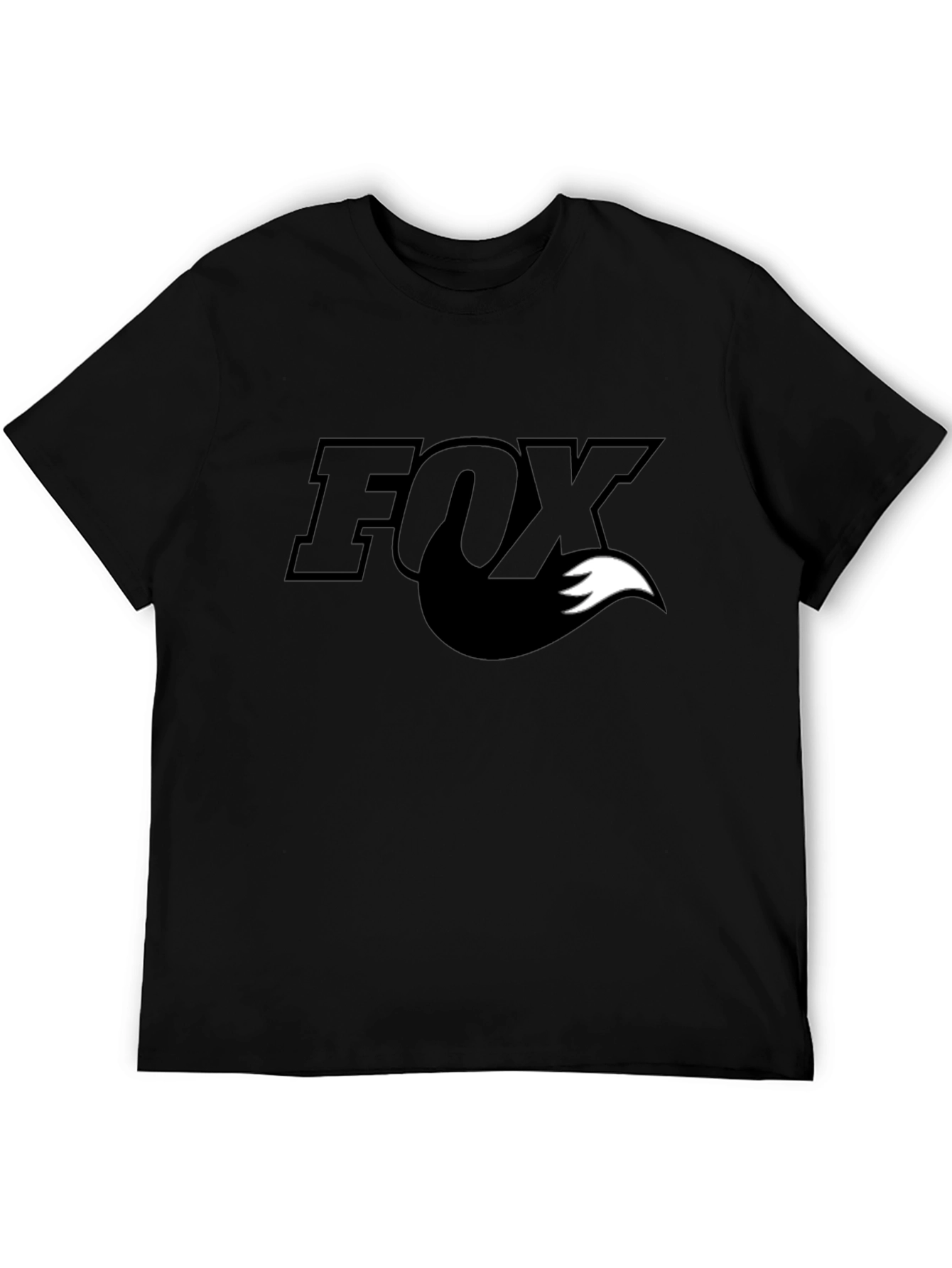Black FOX Racing Logo T-Shirt - Sporty Casual Wear