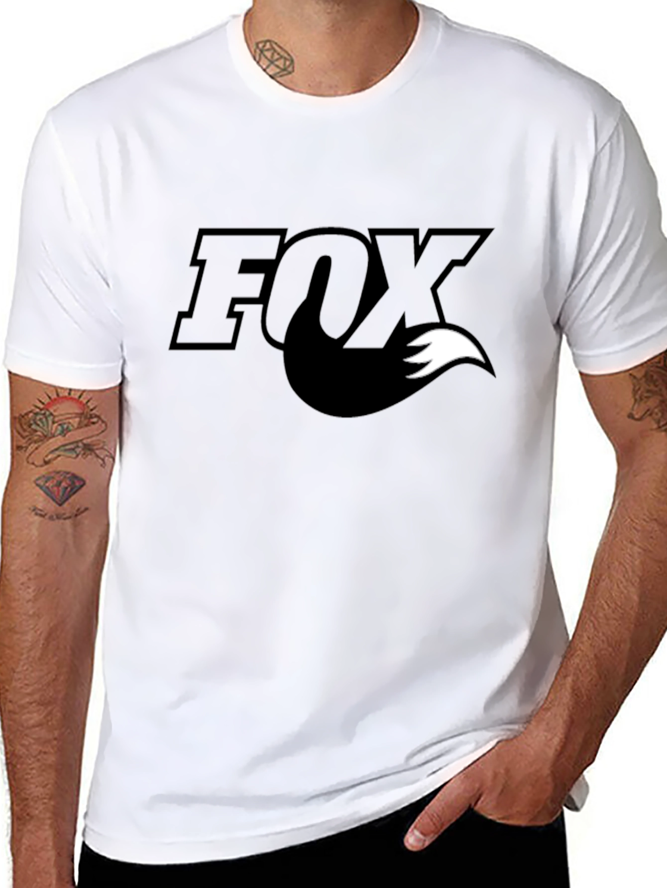 Black FOX Racing Logo T-Shirt - Sporty Casual Wear