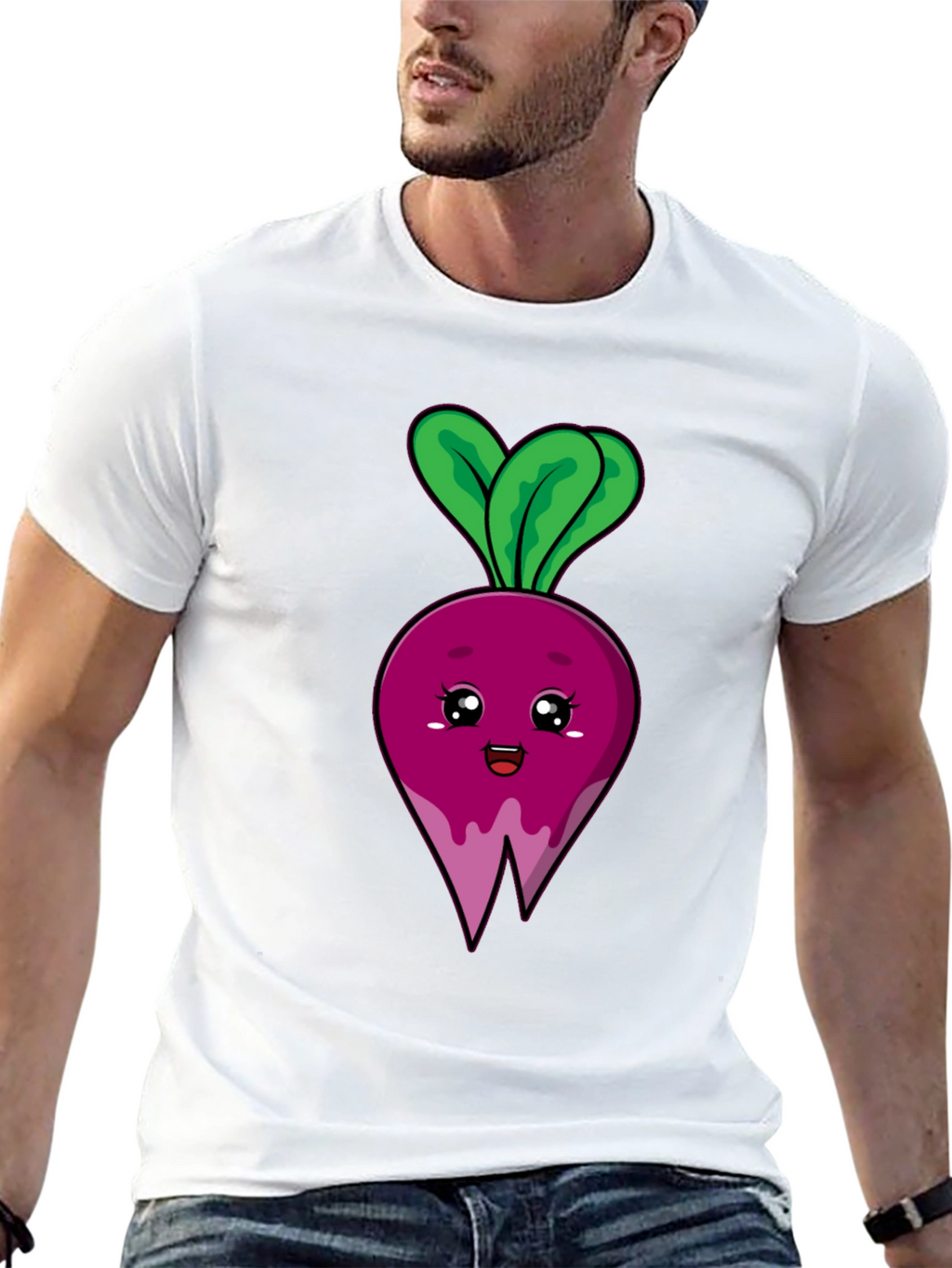Cute Beet Graphic T-Shirt - Unisex Black Tee