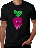 Cute Beet Graphic T-Shirt - Unisex Black Tee