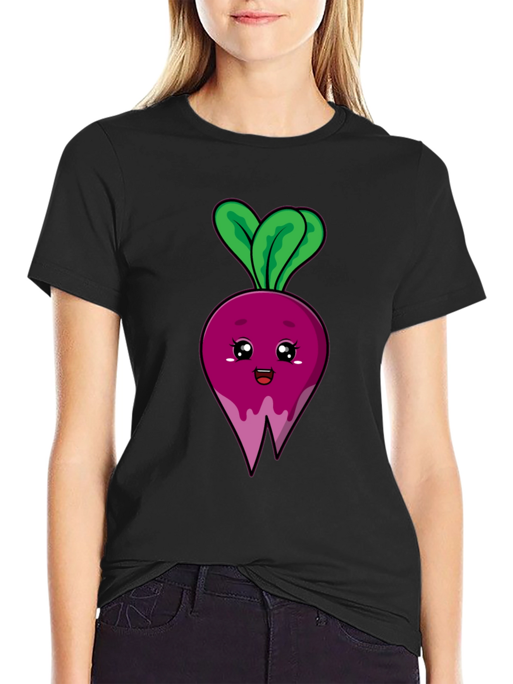 Cute Beet Graphic T-Shirt - Unisex Black Tee