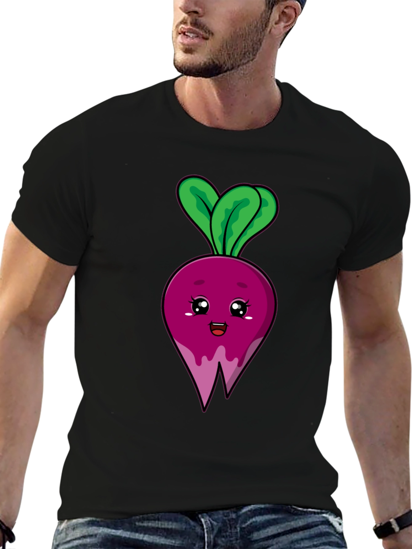 Cute Beet Graphic T-Shirt - Unisex Black Tee
