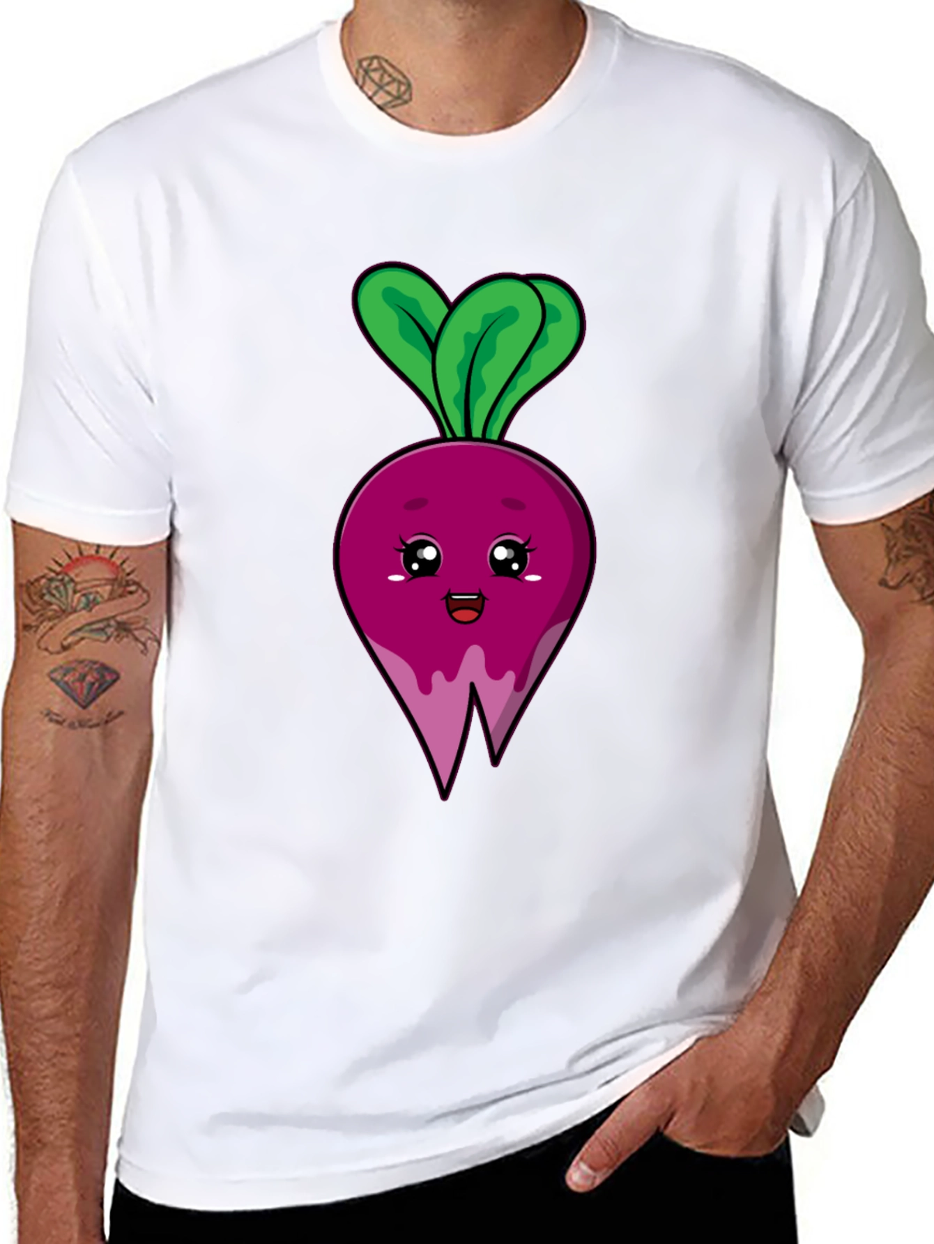 Cute Beet Graphic T-Shirt - Unisex Black Tee