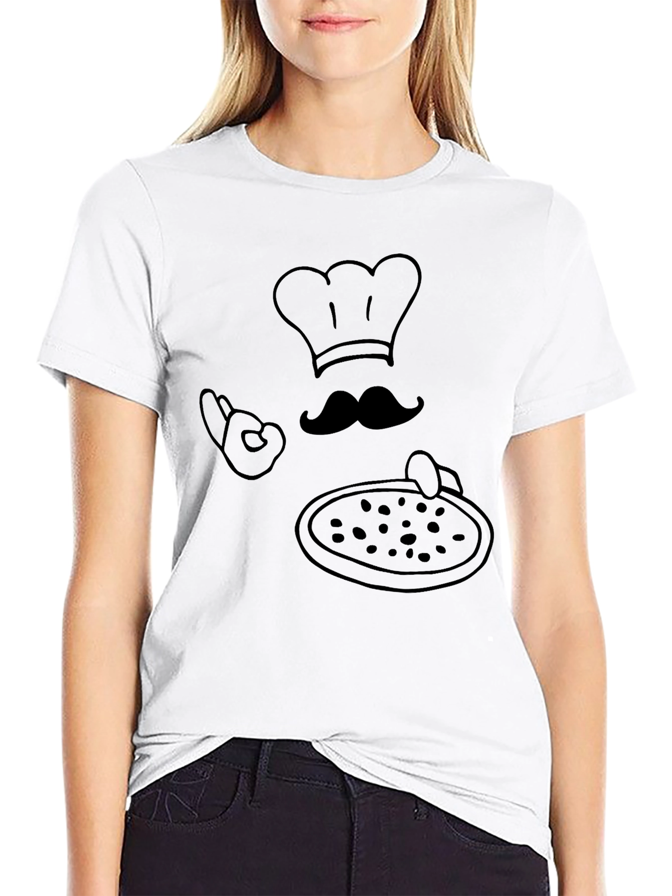 Chef Pizza Graphic T-Shirt - Black