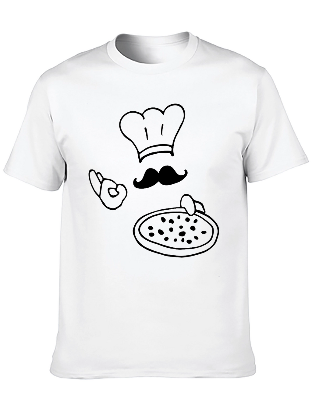 Chef Pizza Graphic T-Shirt - Black