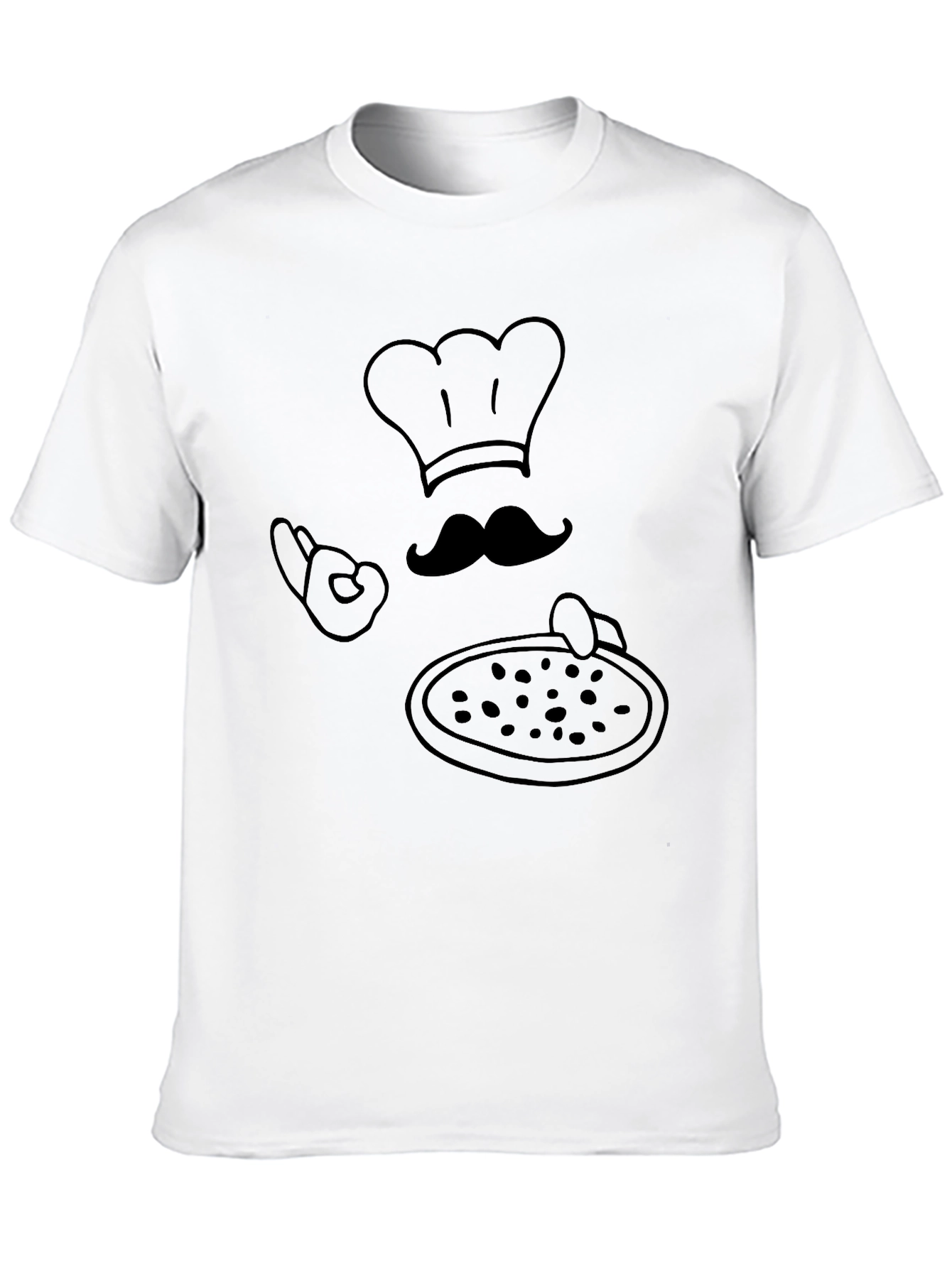 Chef Pizza Graphic T-Shirt - Black