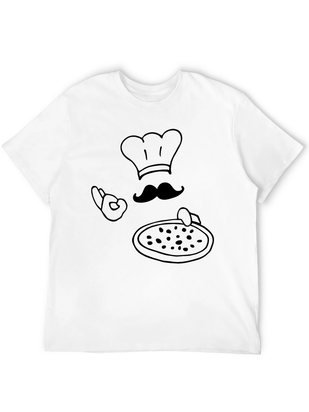 Chef Pizza Graphic T-Shirt - Black