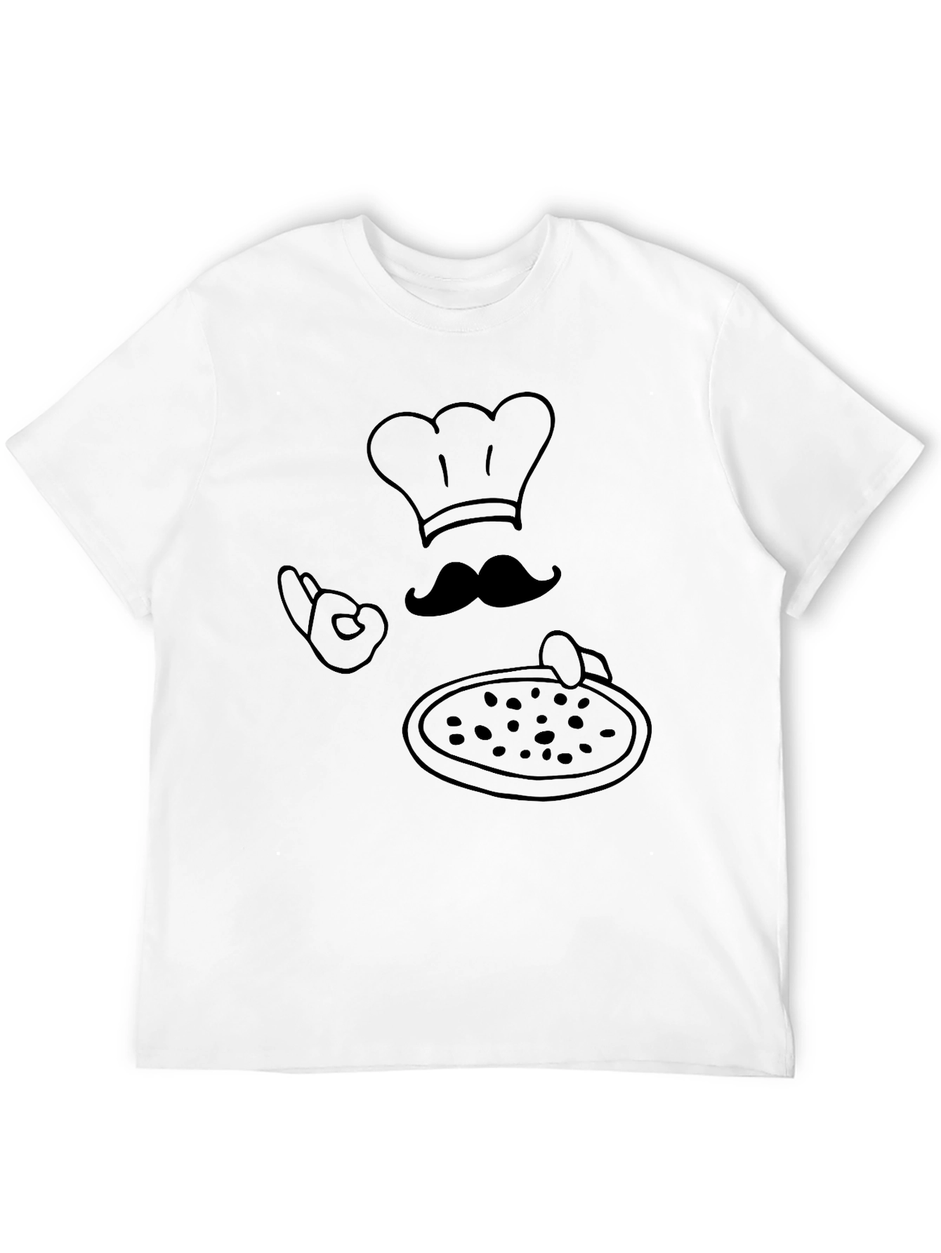 Chef Pizza Graphic T-Shirt - Black