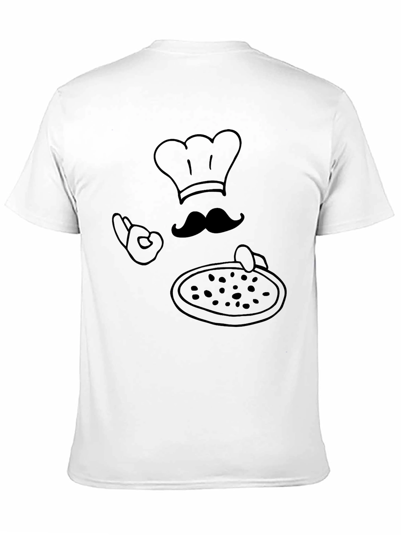 Chef Pizza Graphic T-Shirt - Black